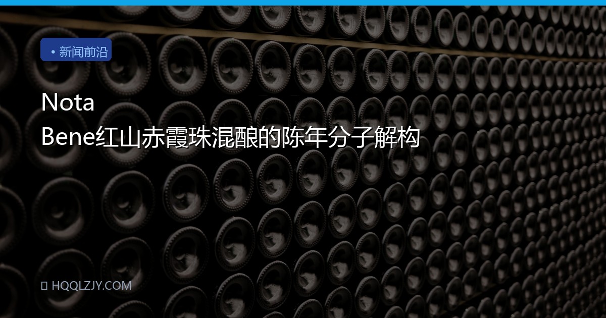 Nota Bene红山赤霞珠混酿的陈年分子解构
